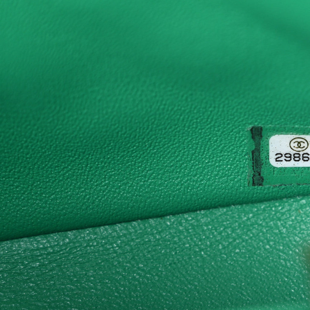 Lambskin Quilted Mini Square Flap Green