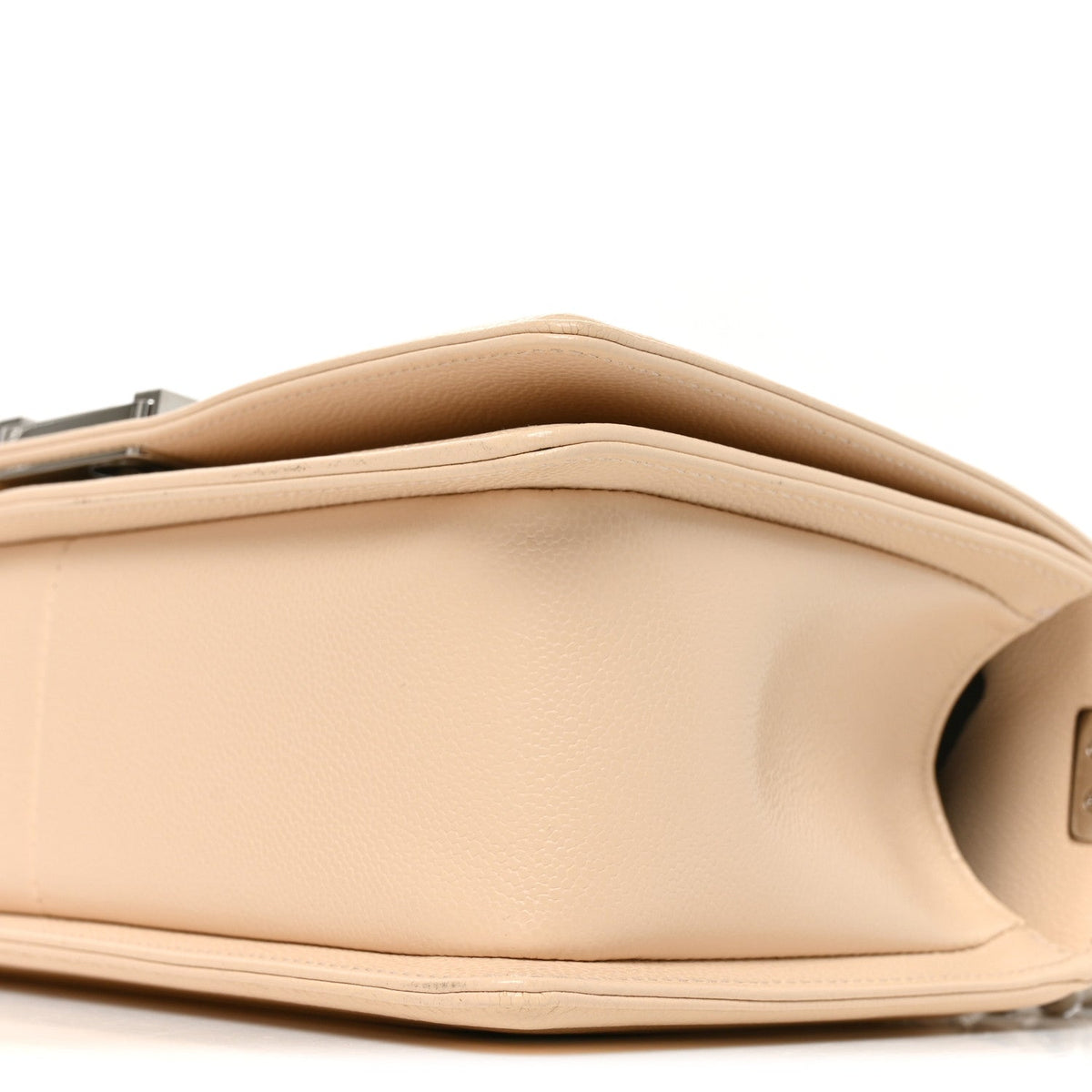 Caviar Quilted Medium Boy Flap Beige