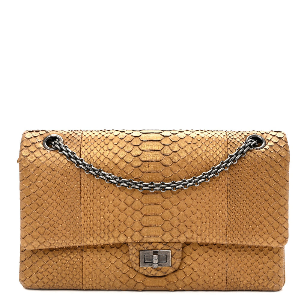 Metallic Snakeskin 2.55 Reissue 226 Flap Gold