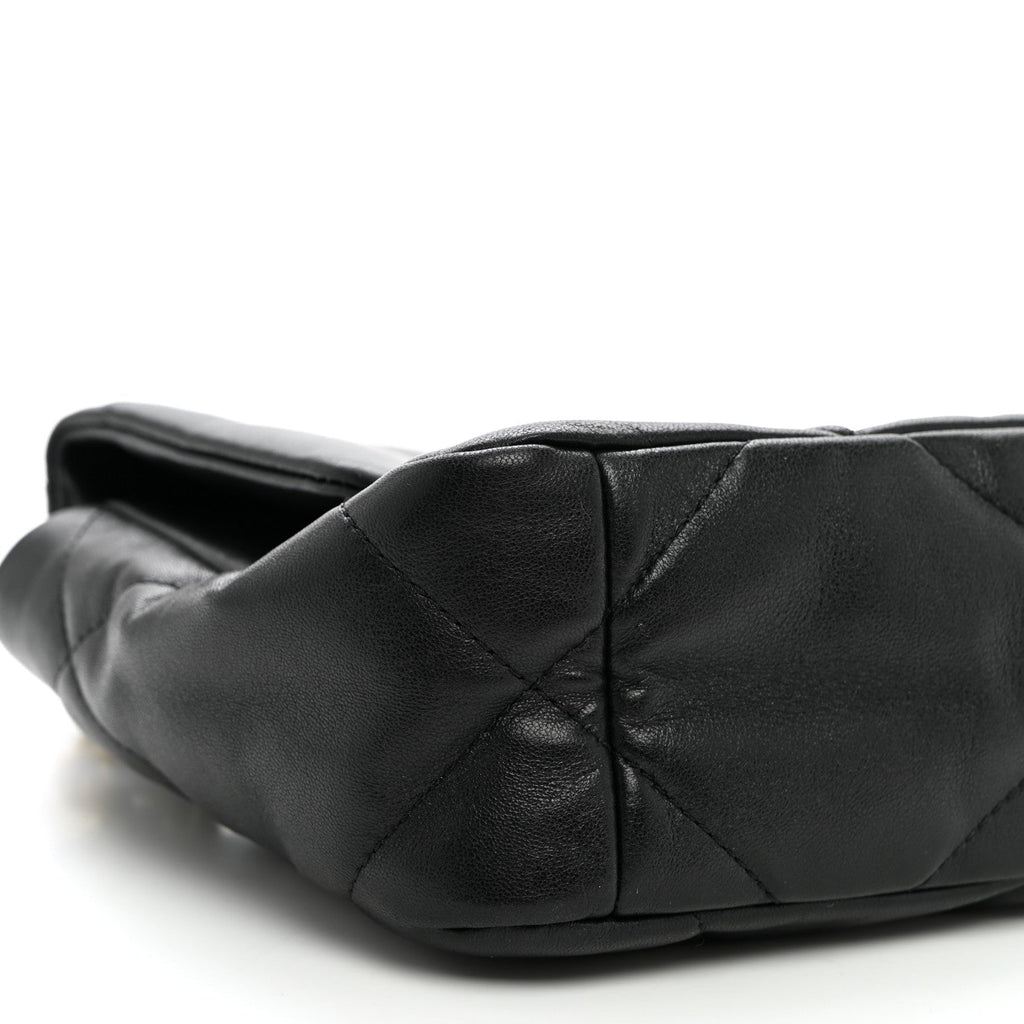 Lambskin Quilted Medium Chanel 19 Flap Black