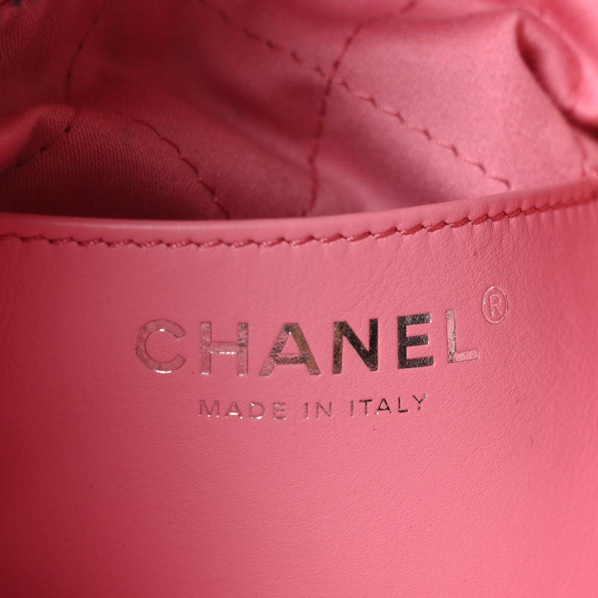 Shiny Calfskin Quilted Mini Chanel 22 Pink