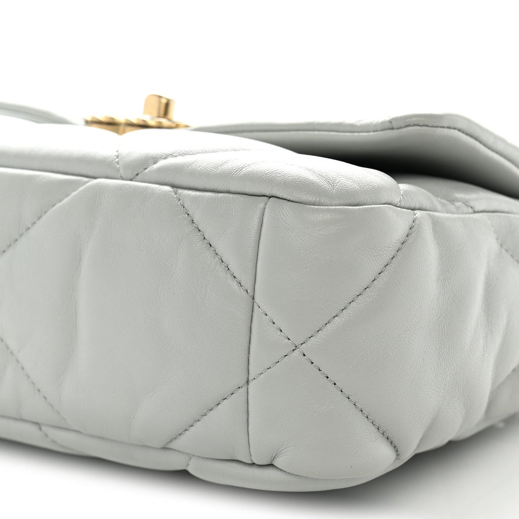 Lambskin Quilted Medium Chanel 19 Flap Grey