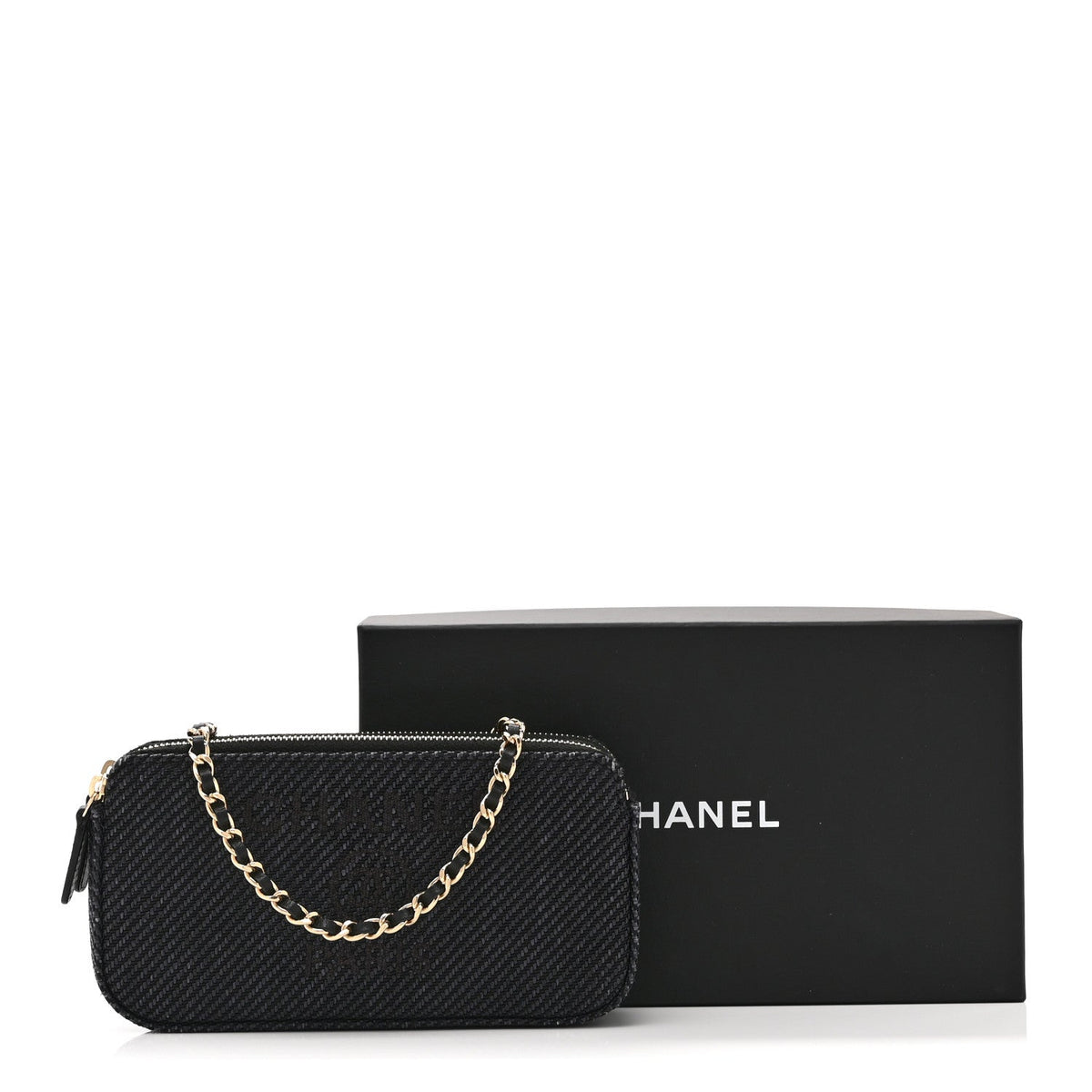 Lurex Straw Small Deauville Clutch With Chain Blue