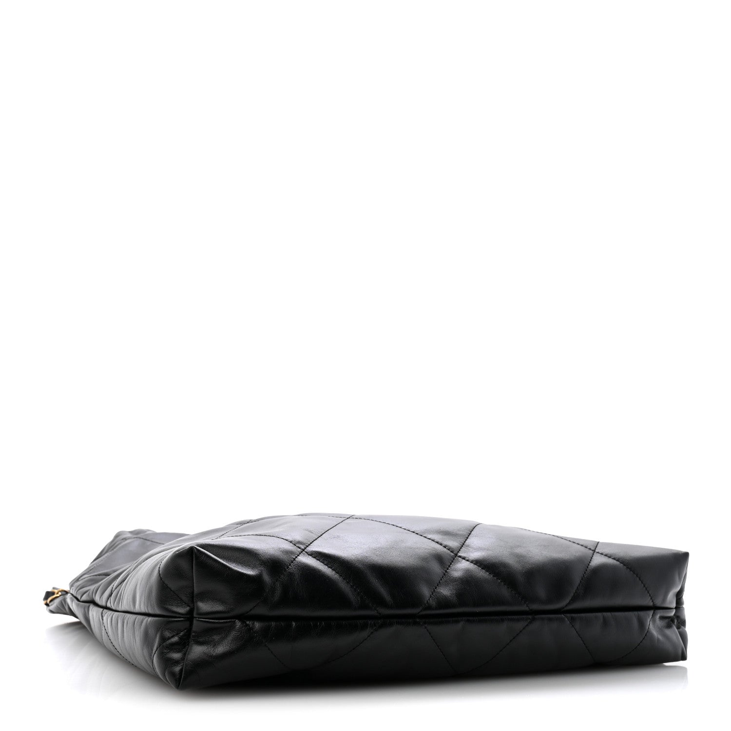 Shiny Calfskin Quilted Chanel 22 Black