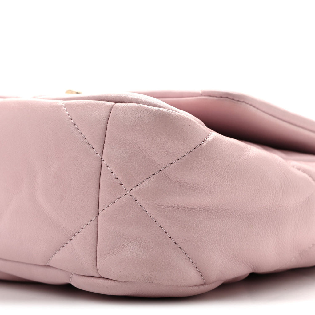 Lambskin Quilted Medium Chanel 19 Flap Light Pink