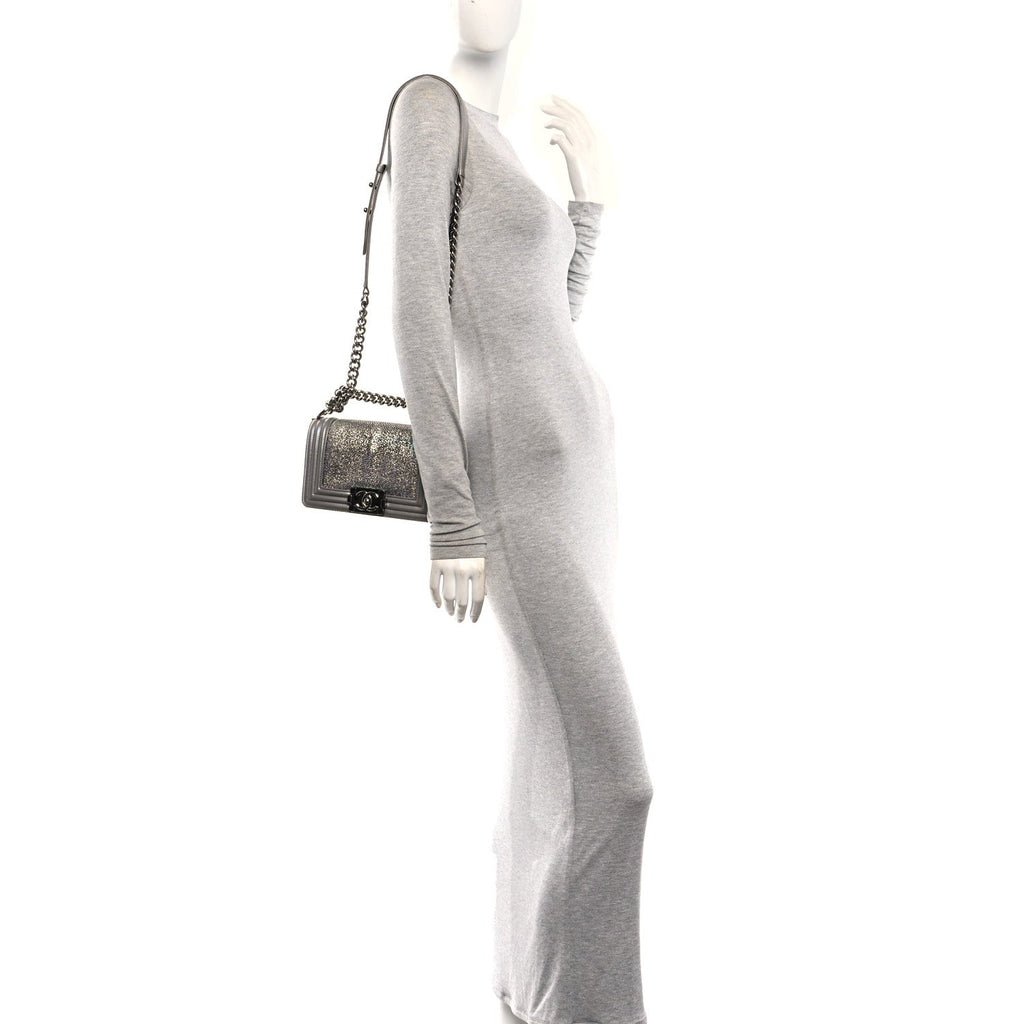 Galuchat Stingray Small Boy Flap Silver