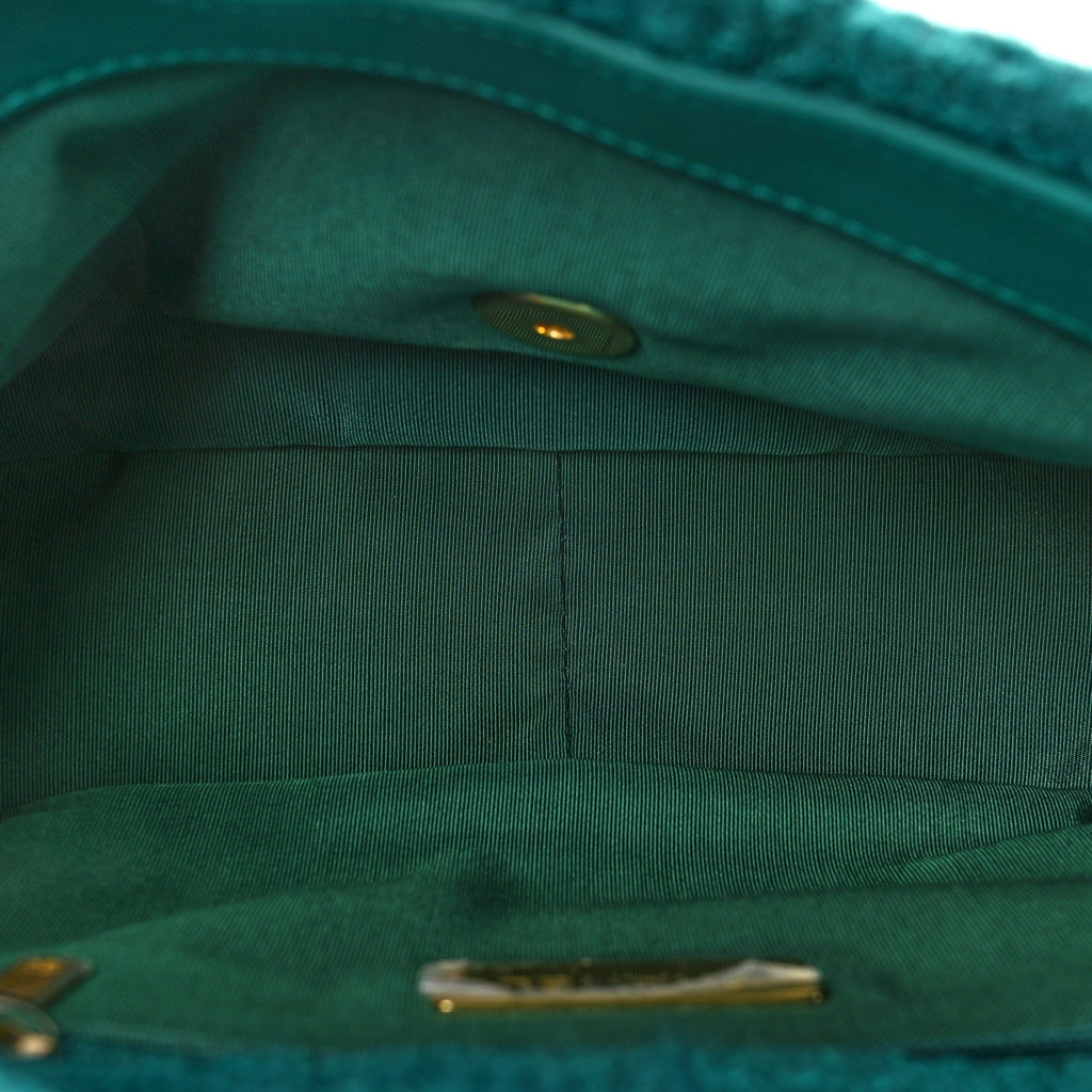 Tweed Quilted Medium Chanel 19 Flap Green