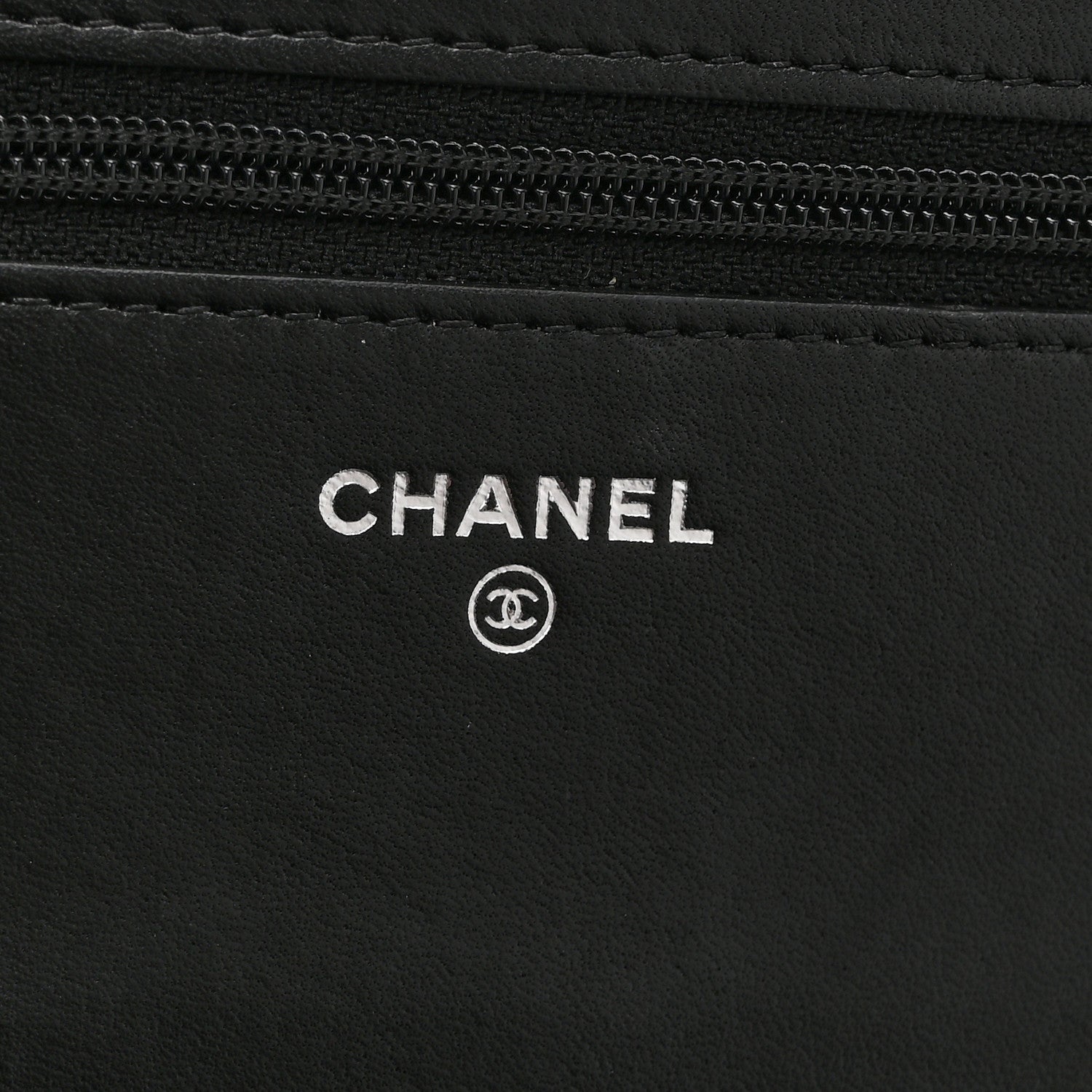 Printed Lambskin Airlines Wallet On Chain WOC White Blue Black