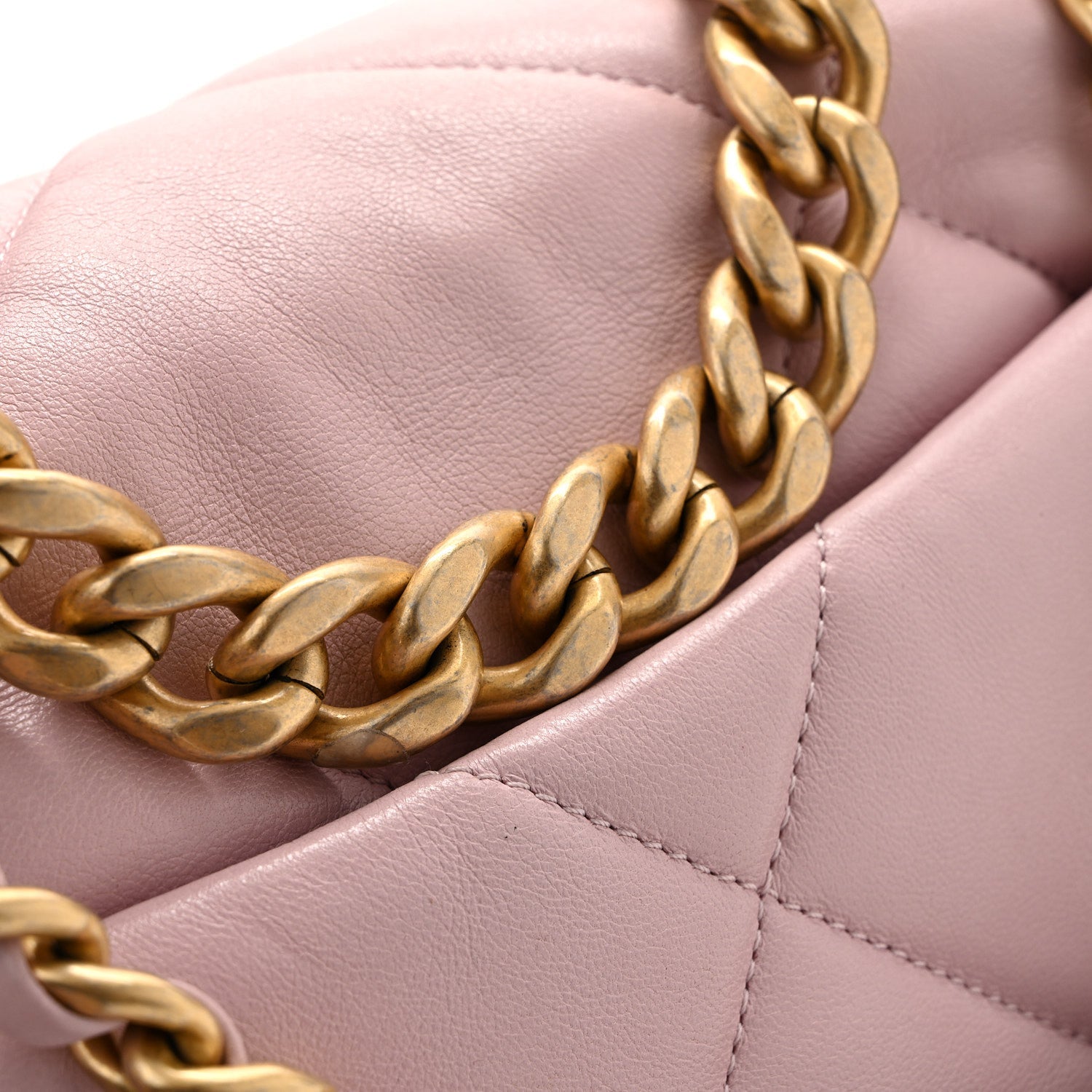 Lambskin Quilted Medium Chanel 19 Flap Light Pink