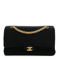 Jersey Quilted Medium Double Flap Black