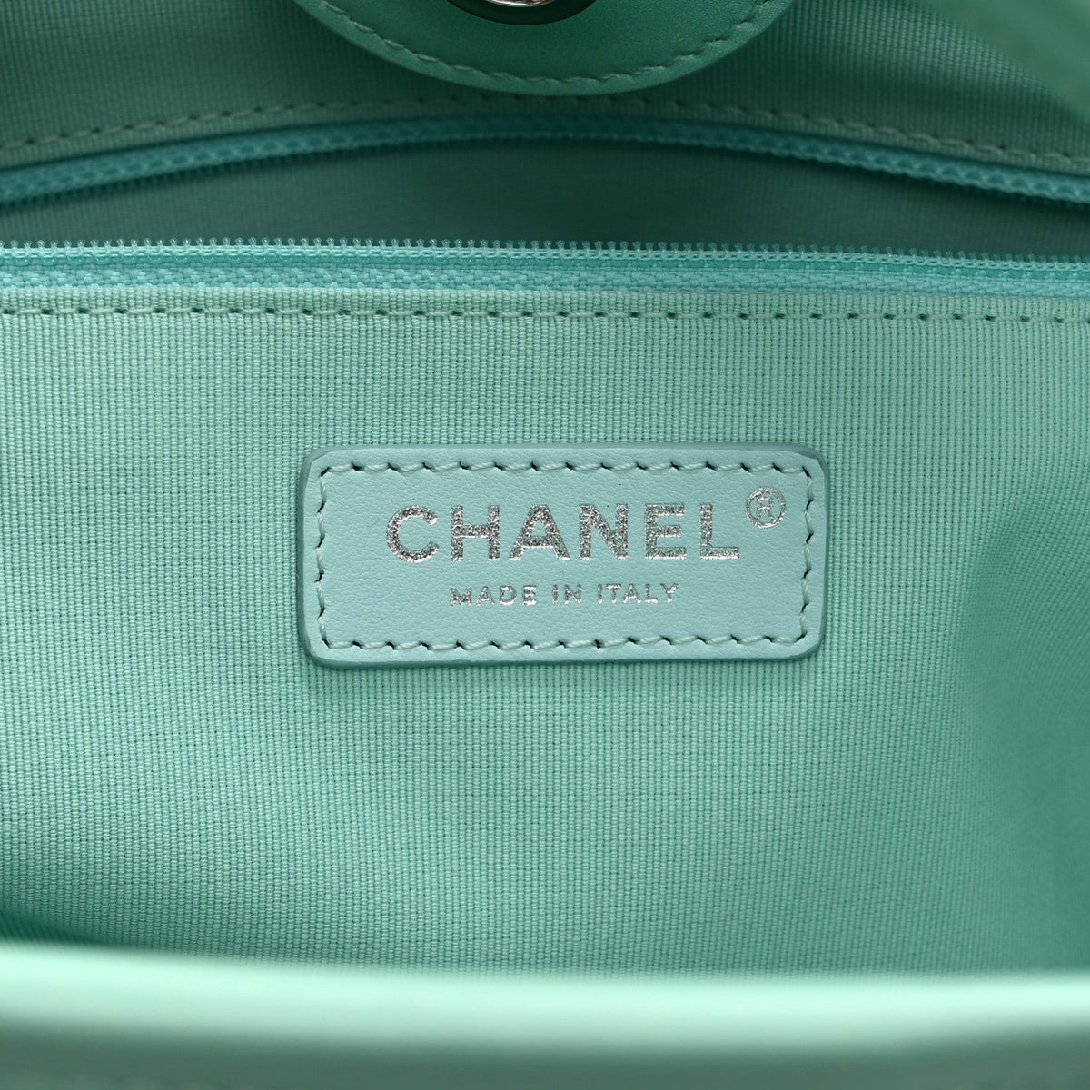 Shaded Calfskin Medium Deauville Tote Light Green Turquoise Purple