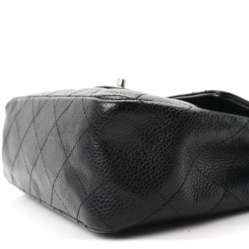 Caviar Quilted Mini Square Flap Black
