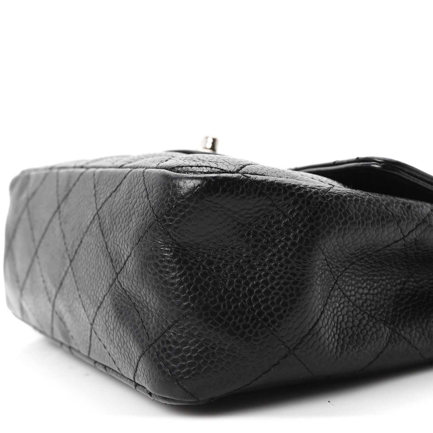 Caviar Quilted Mini Square Flap Black