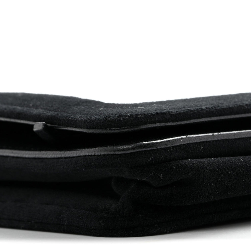 Velvet Mirror Embellished Boy Wallet On Chain WOC Argent