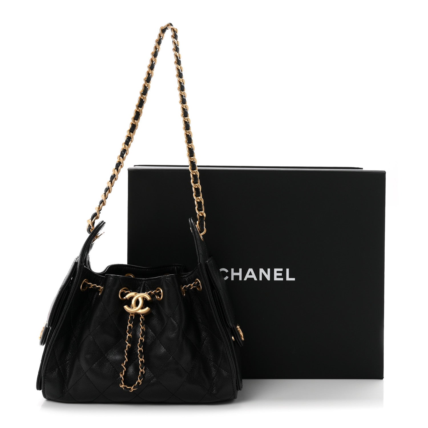 Caviar Quilted Mini Chanel 25 Handbag Black
