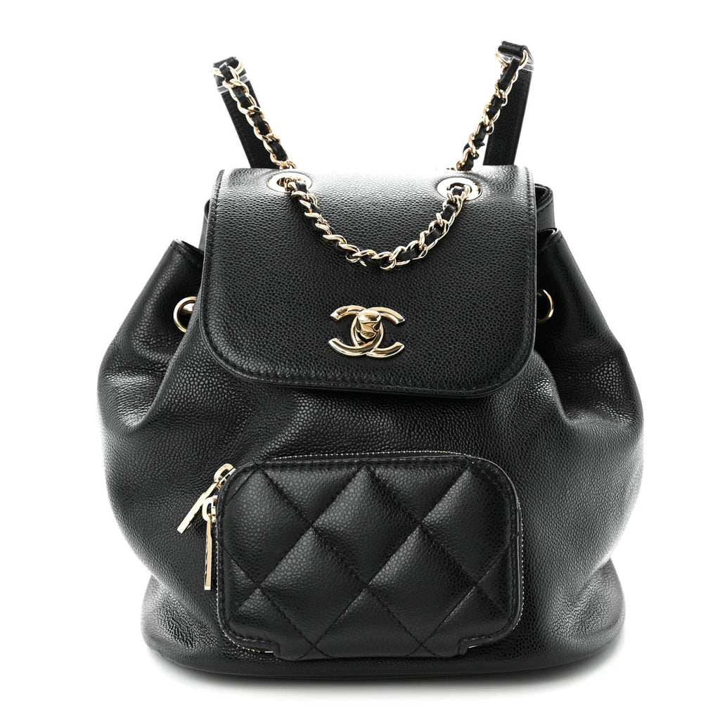 Caviar Quilted Mini Business Affinity Backpack Black
