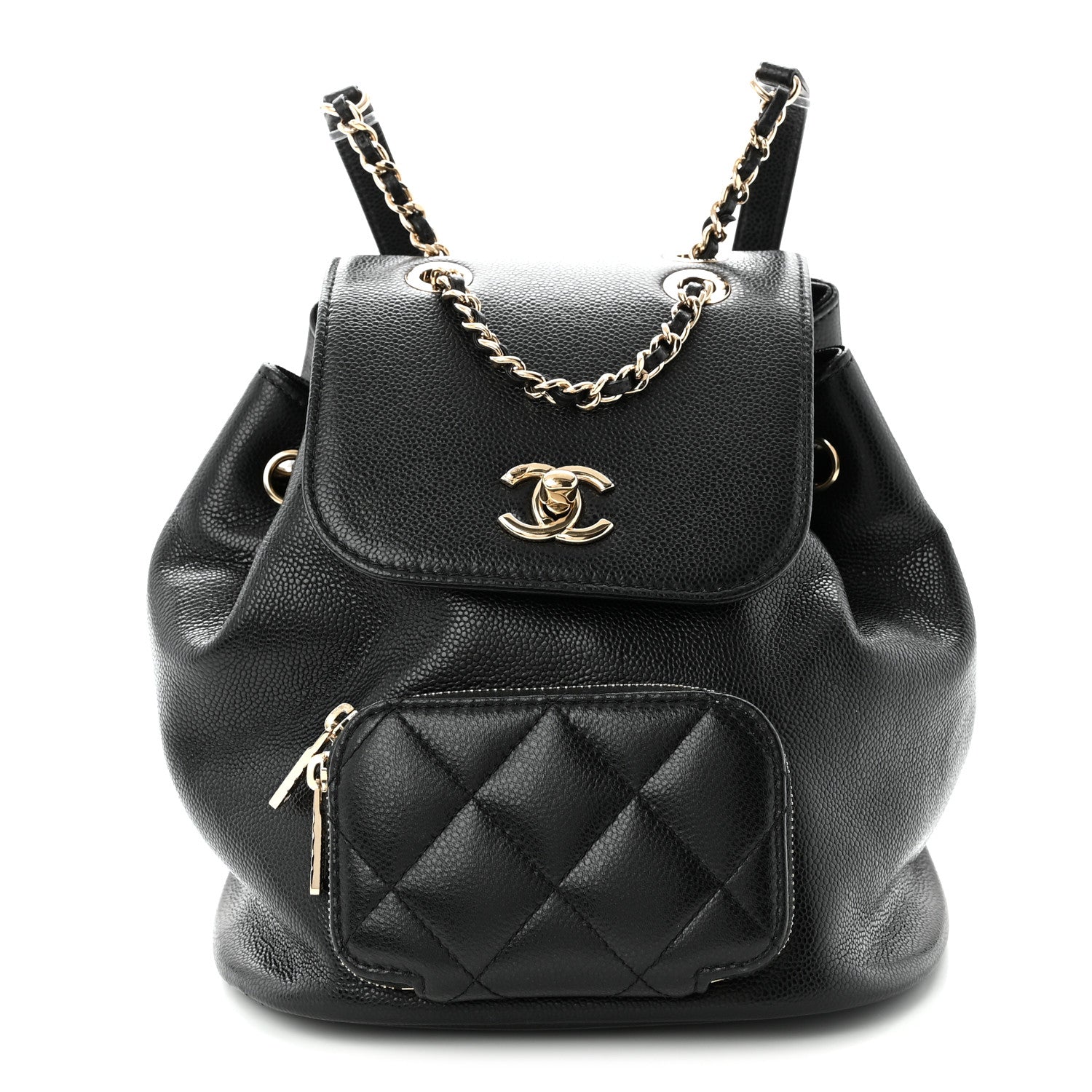 Caviar Quilted Mini Business Affinity Backpack Black