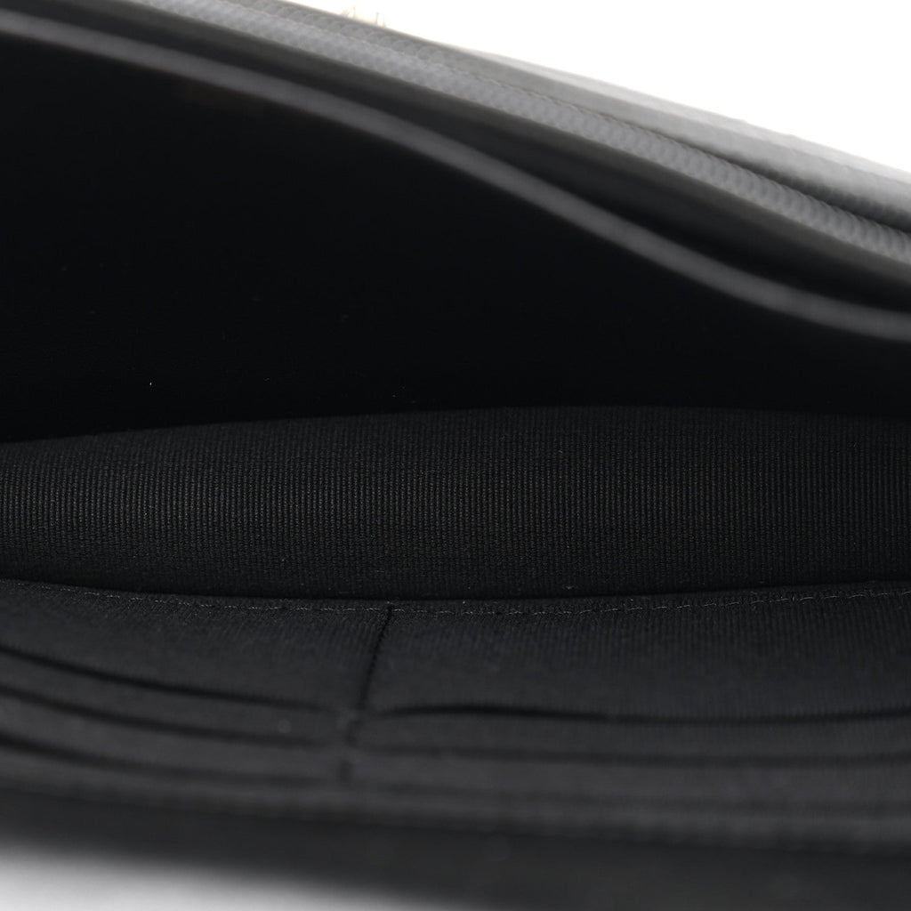 Lambskin Quilted Trendy CC Wallet On Chain WOC Black
