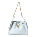 Caviar Quilted Small Chanel 25 Handbag Light Blue