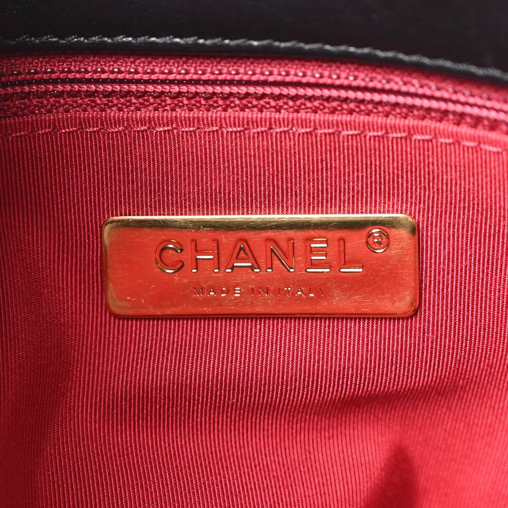 Lambskin Quilted Large Chanel 19 Flap Black
