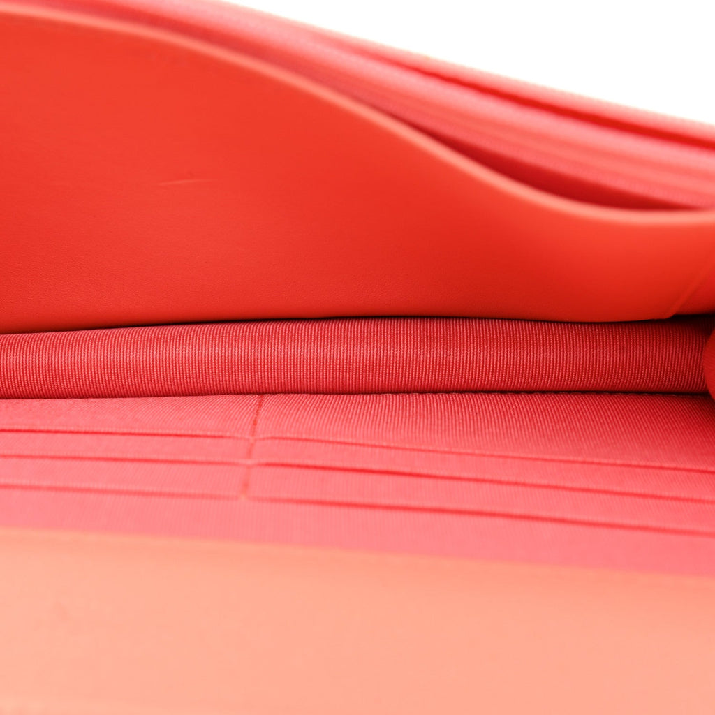 Caviar Quilted Wallet on Chain WOC Coral