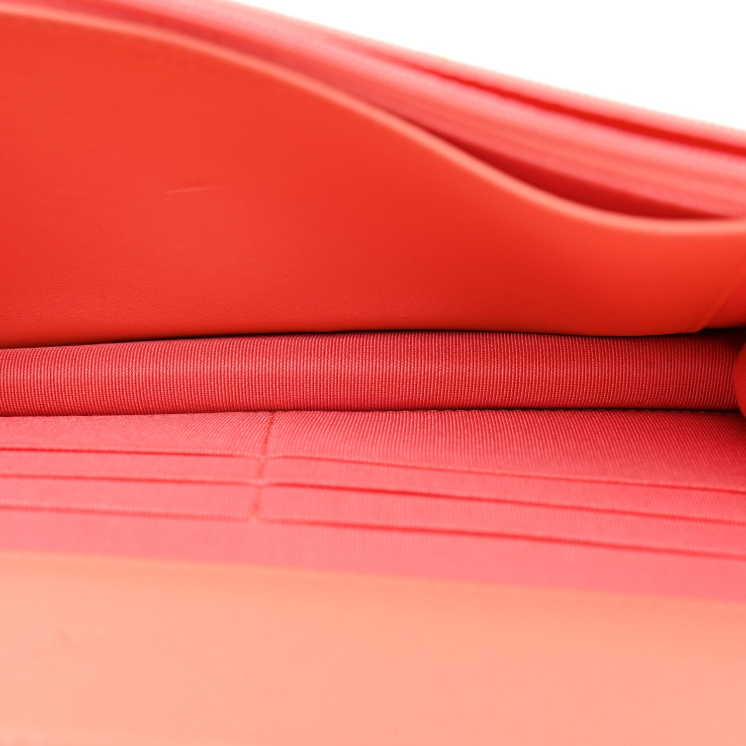 Caviar Quilted Wallet on Chain WOC Coral