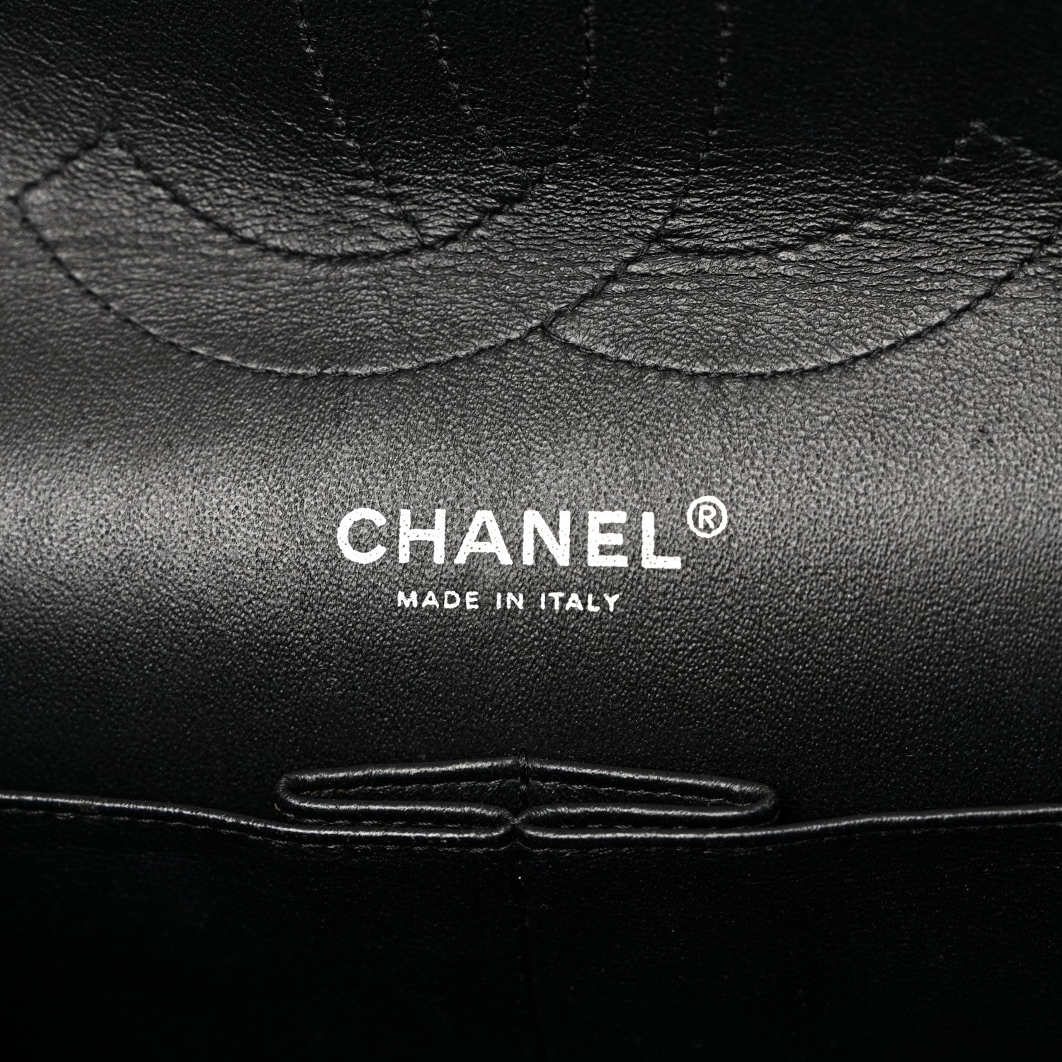 Patent Quilted Jumbo Double Flap Black
