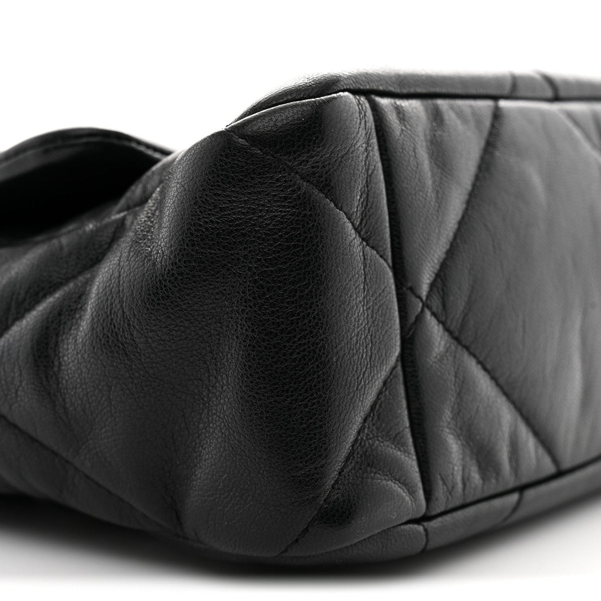 Goatskin Quilted Large Chanel 19 Flap Black