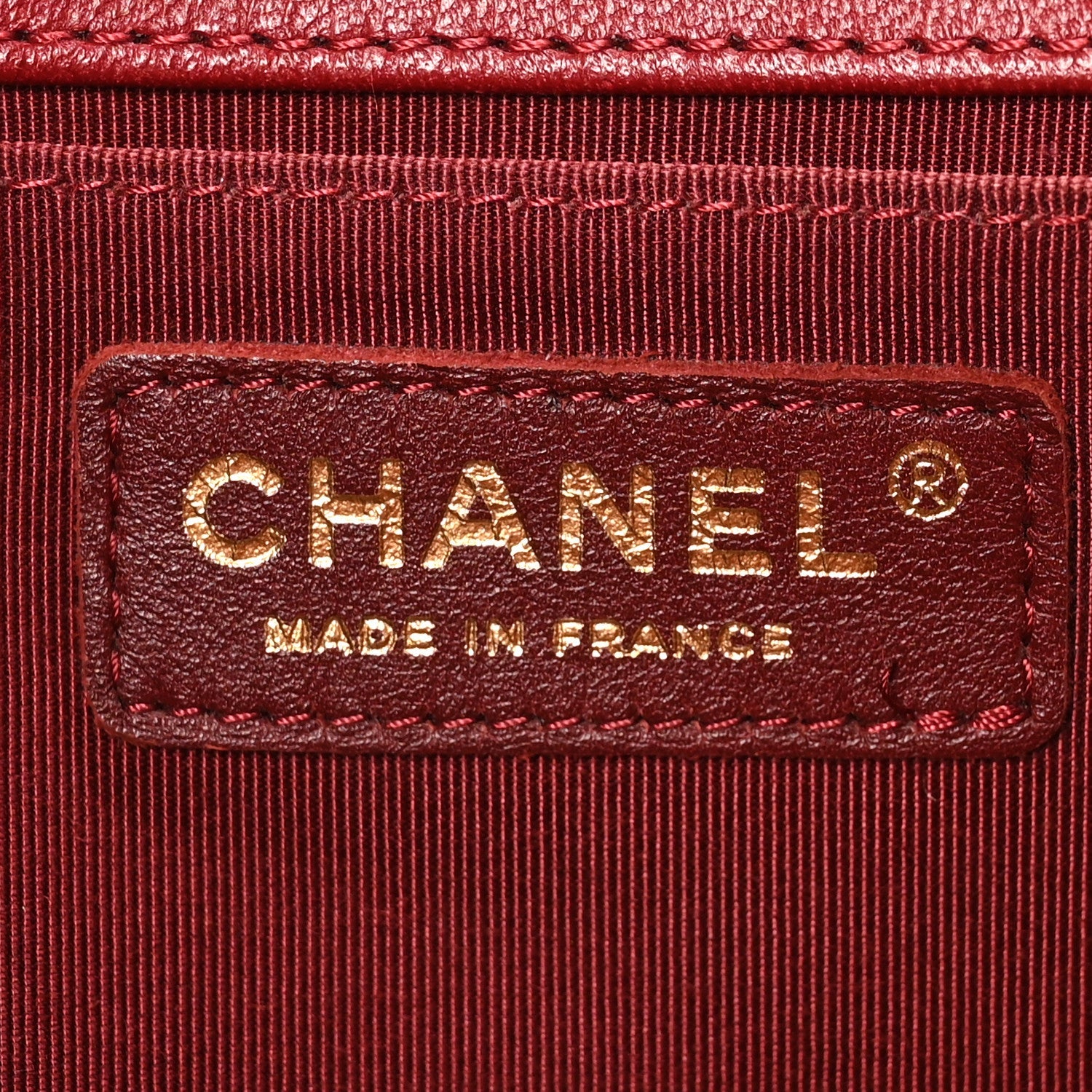 Lambskin Quilted Medium Boy Flap Dark Red