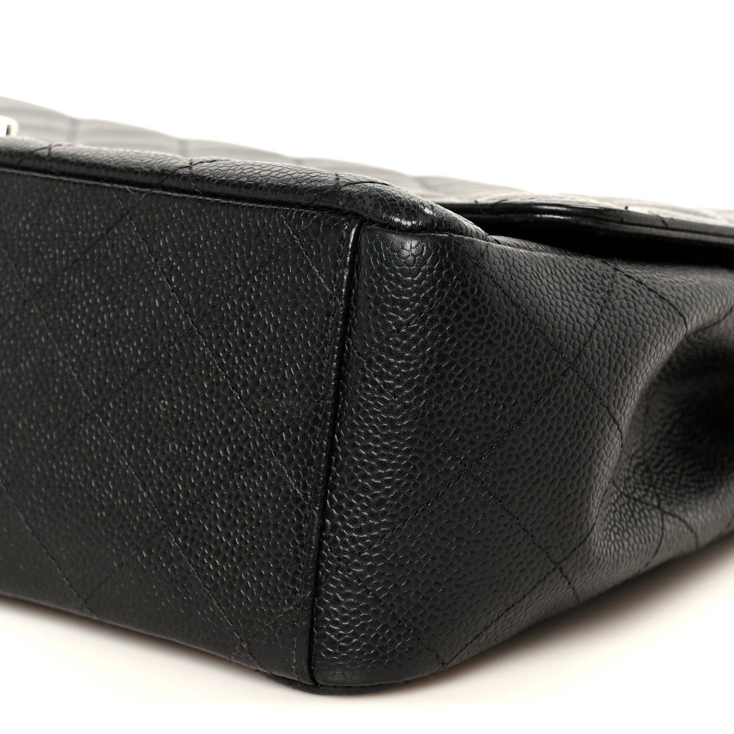 Caviar Quilted Maxi Double Flap Black