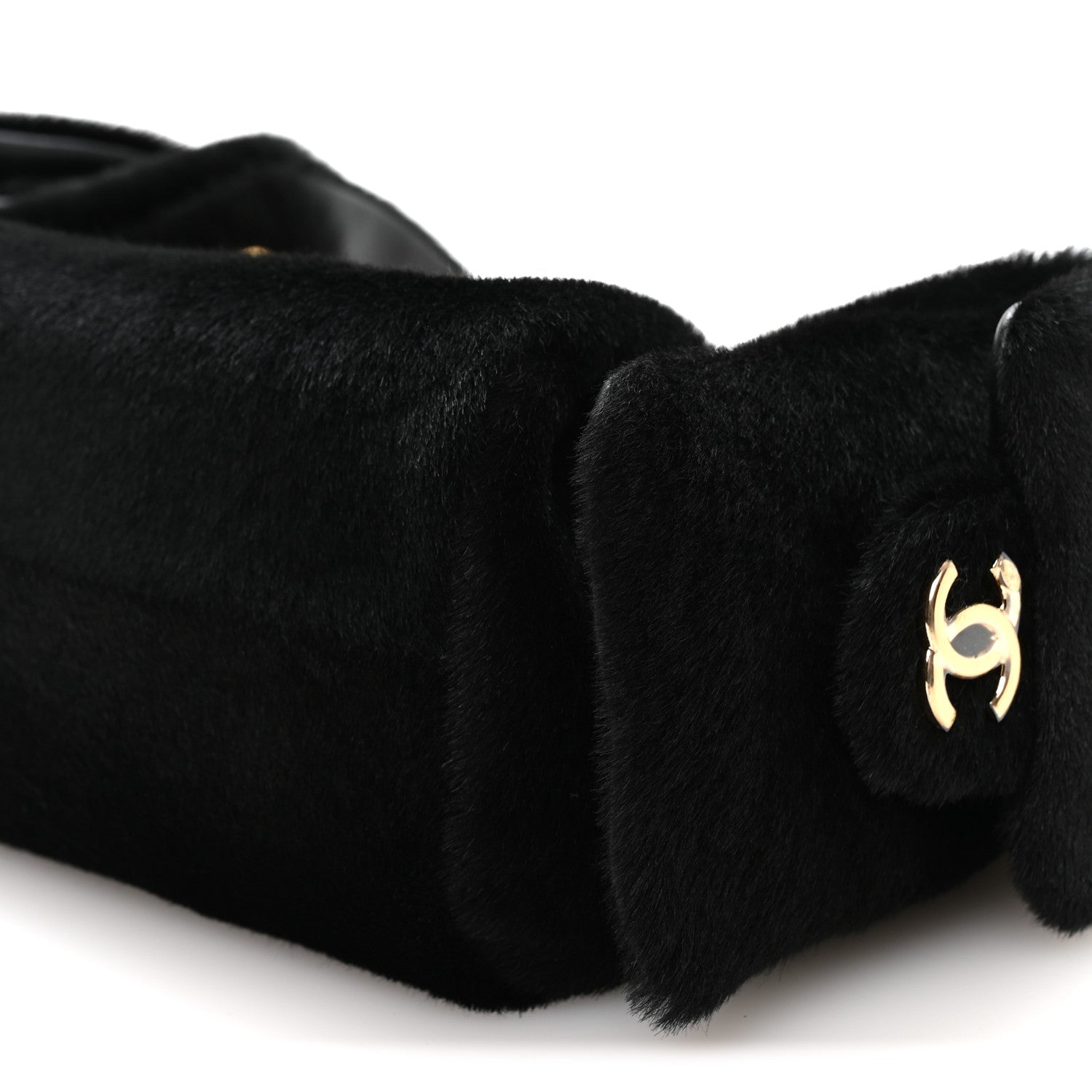 Pony Hair Mini Chanel 25 Handbag Black