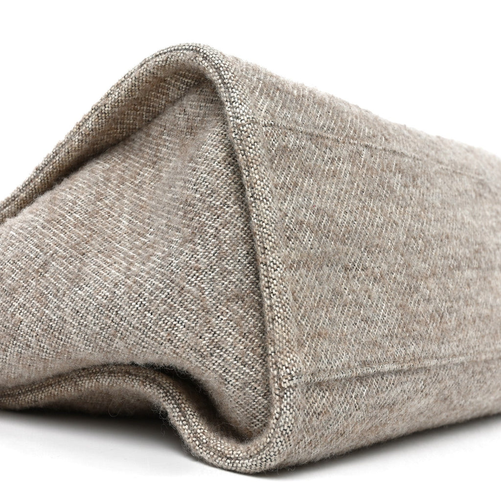 Mixed Fibers Calfskin Medium Deauville Tote Beige