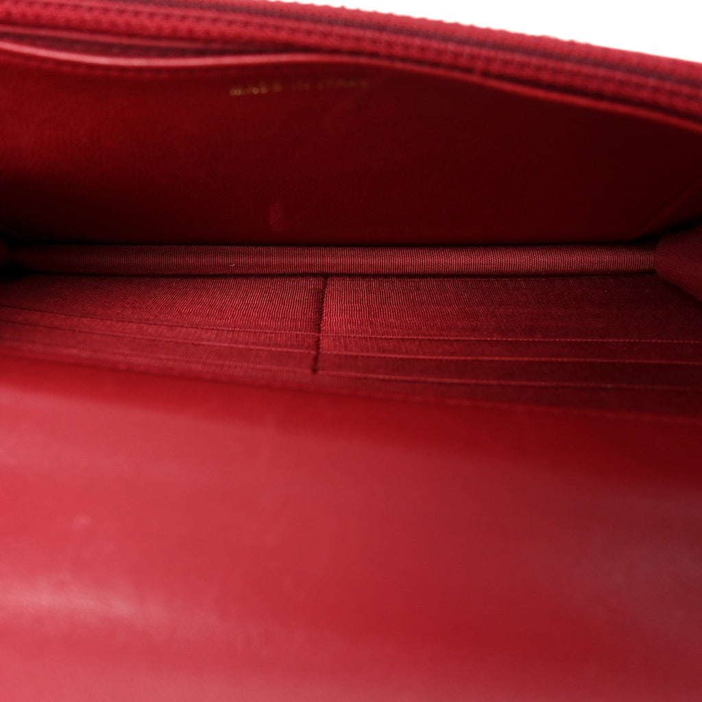 Lambskin Quilted Trendy CC Wallet On Chain WOC Red