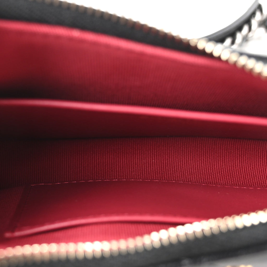 Lambskin Quilted Chanel 19 Hobo Clutch With Chain Black