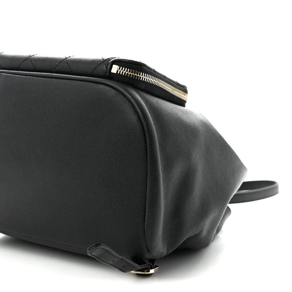 Caviar Quilted Business Affinity Backpack Black