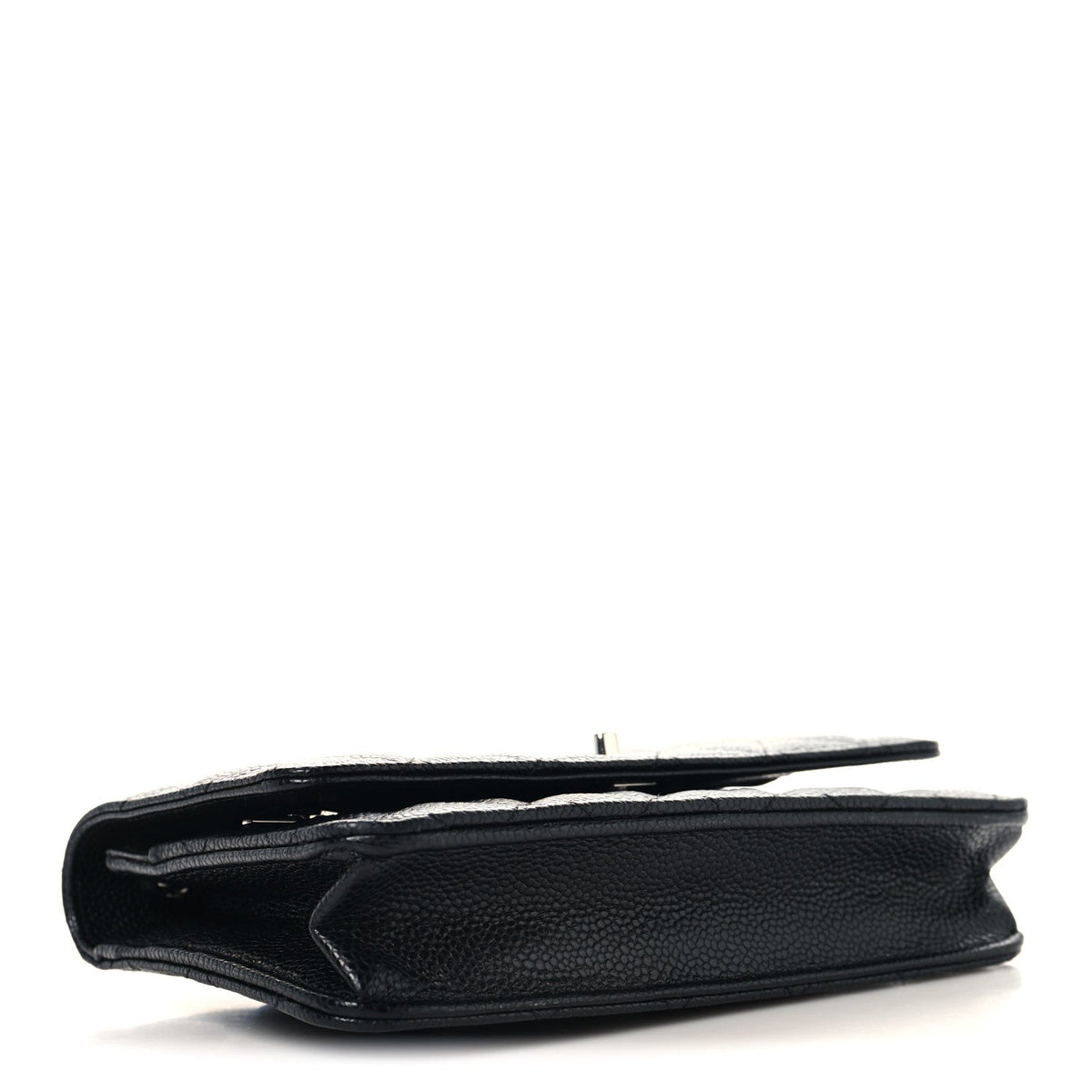 Caviar Quilted CC Turnlock Wallet On Chain WOC Black