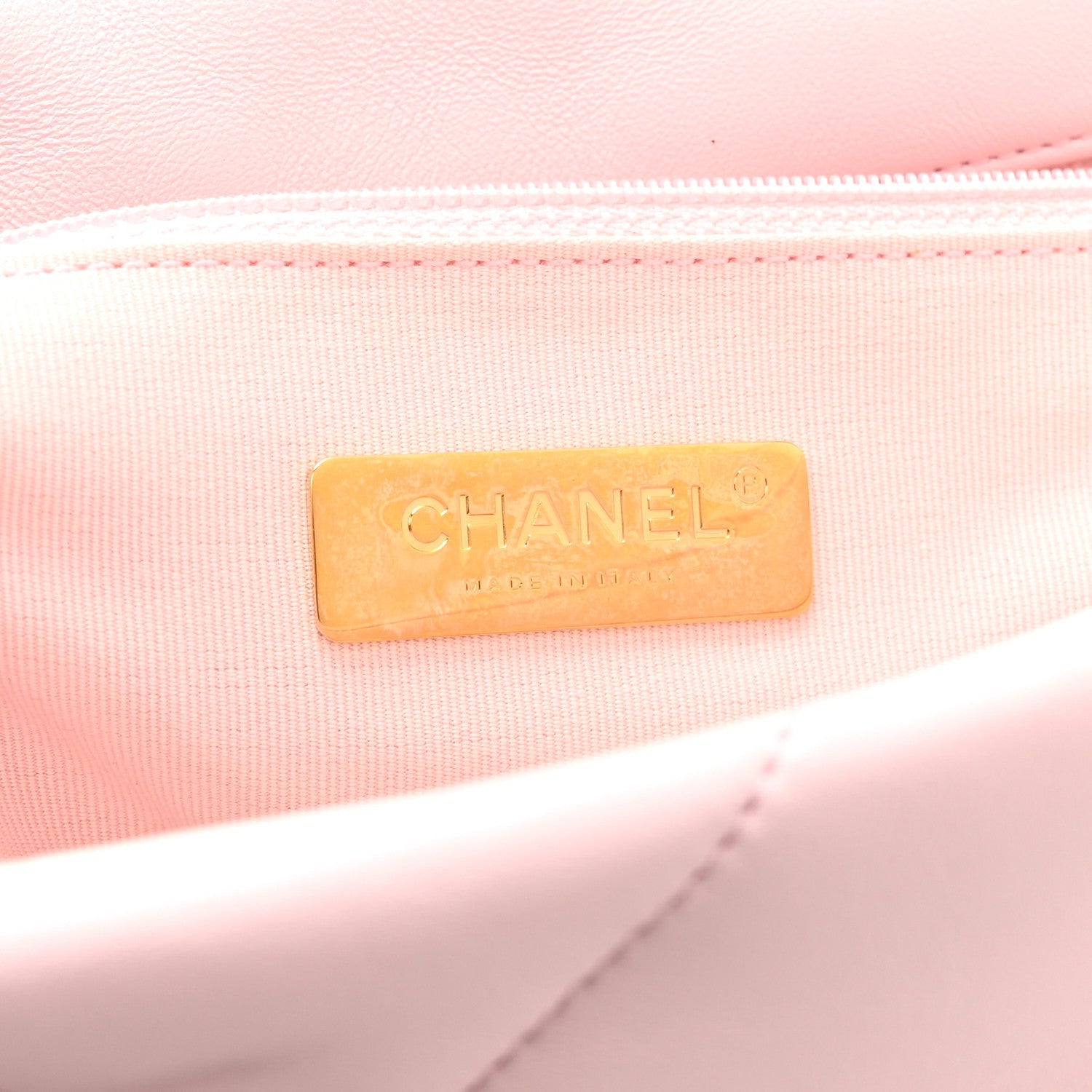 Lambskin Quilted Medium Chanel 19 Flap Light Pink