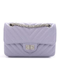 Aged Calfskin Chevron Quilted 2.55 Reissue Mini Flap Light Purple