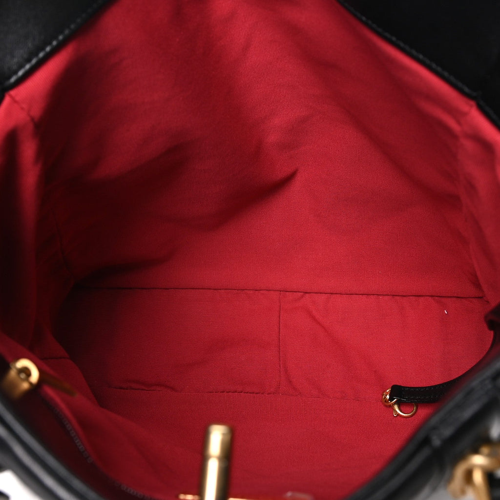 Lambskin Quilted Chanel 19 Shopping Bag Black