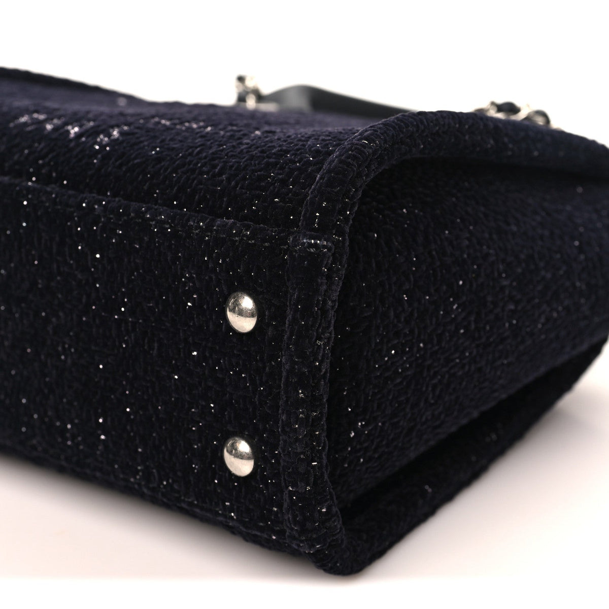 Lurex Canvas Mini Deauville Tote Black