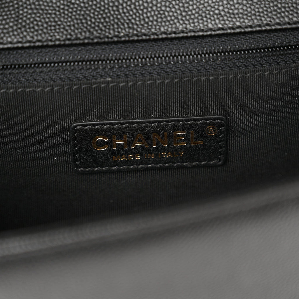 Caviar Quilted New Medium Boy Flap Black