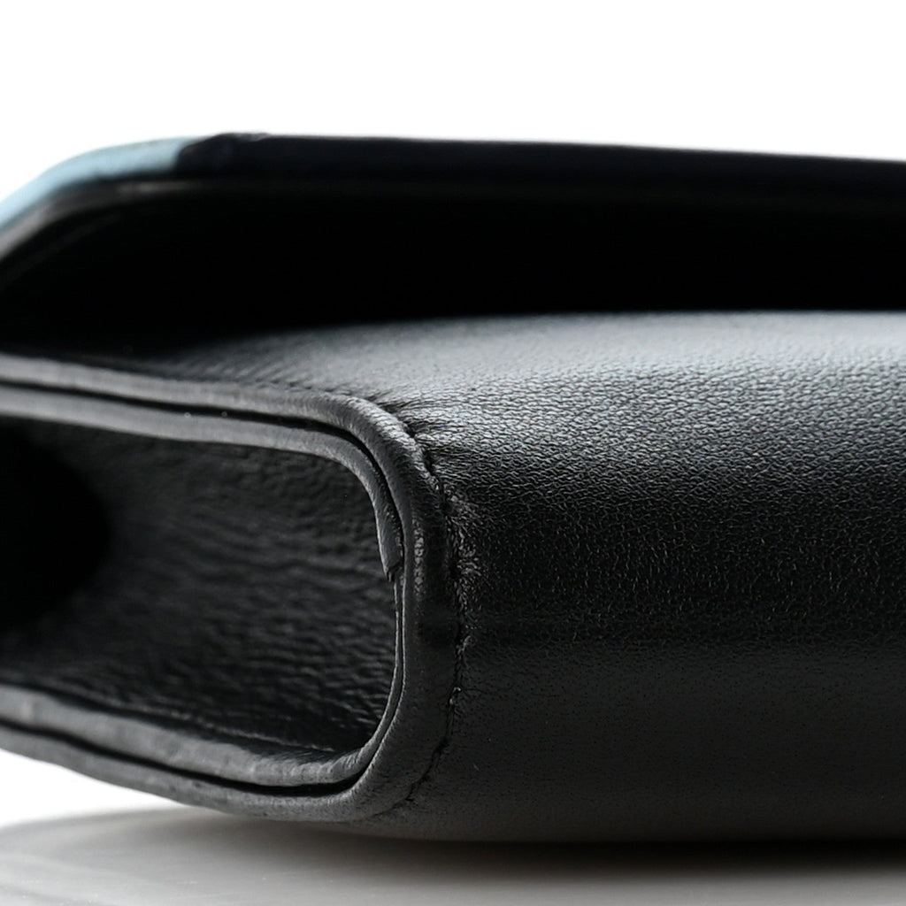 Lambskin Airlines Wallet On Chain WOC Blue Black Red