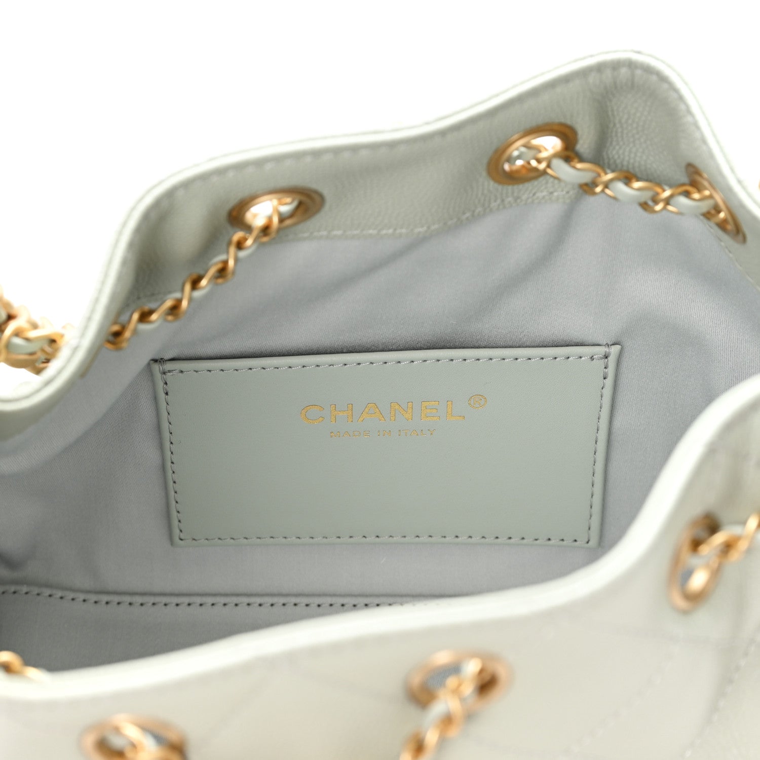Caviar Quilted Mini Chanel 25 Handbag Light Green