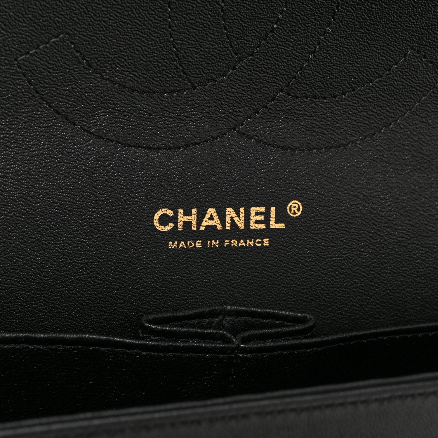 Lambskin Chevron Quilted Jumbo Double Flap Black