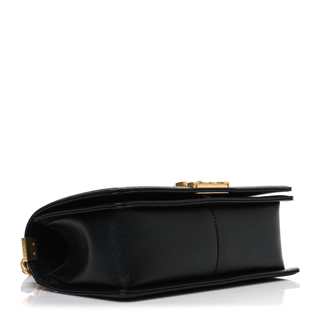 Caviar Quilted Medium Boy Flap Black