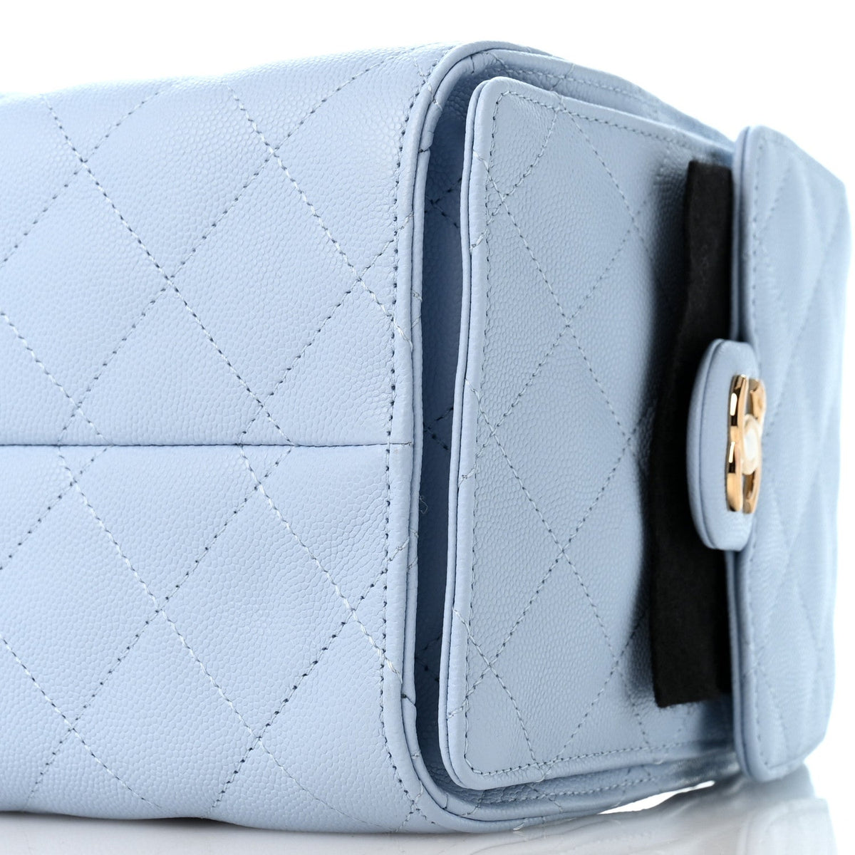 Caviar Quilted Small Chanel 25 Handbag Light Blue