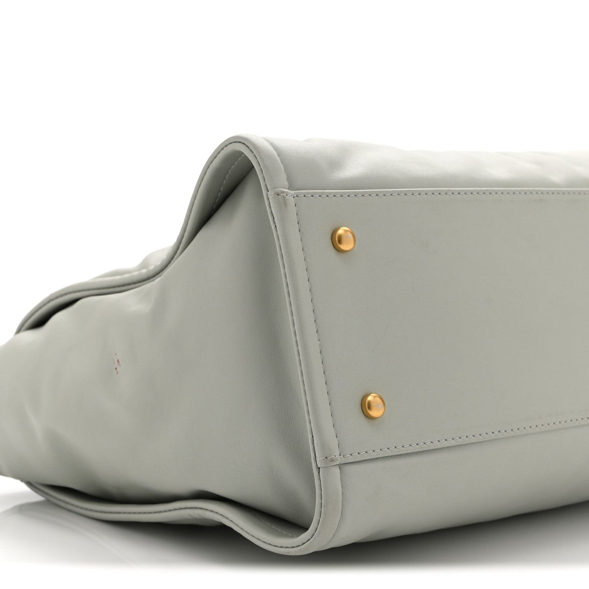 Calfskin Small Deauville Tote Light Grey