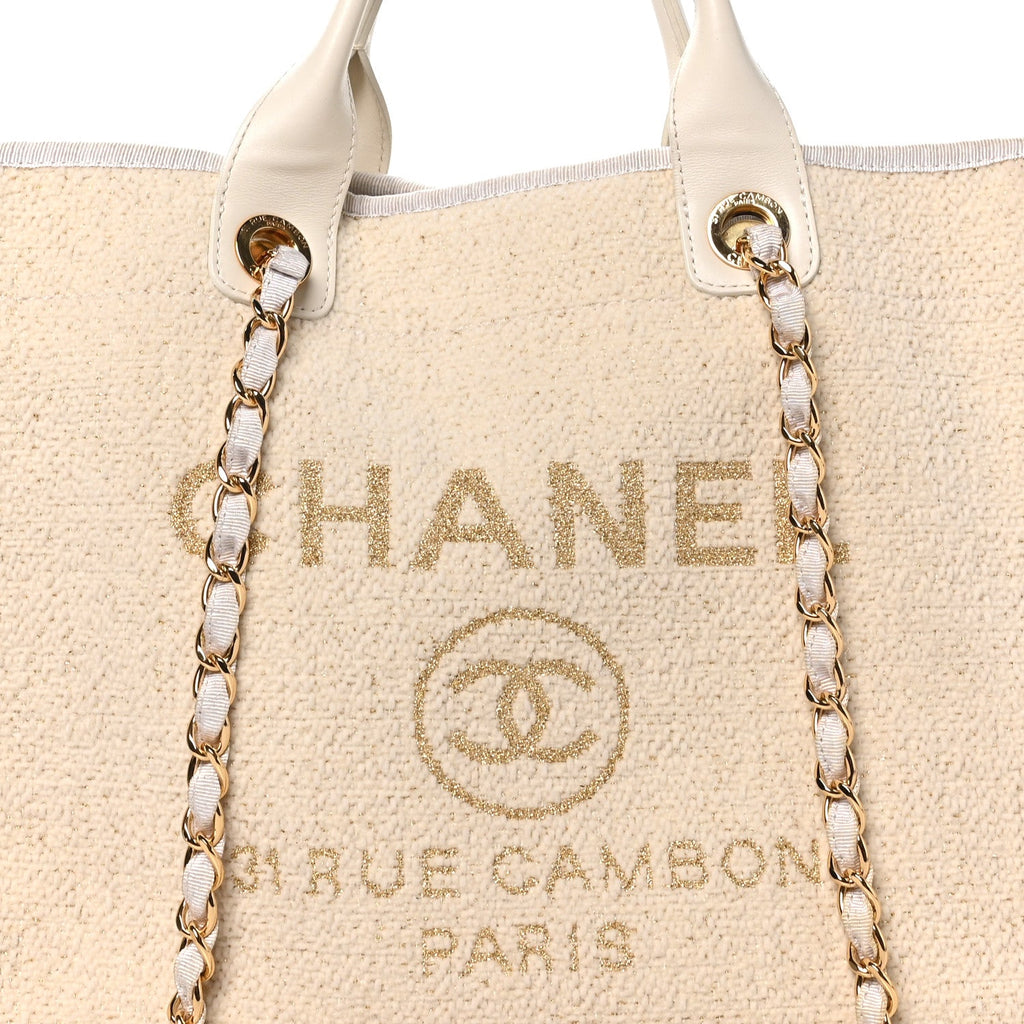 Canvas Large Deauville Tote White