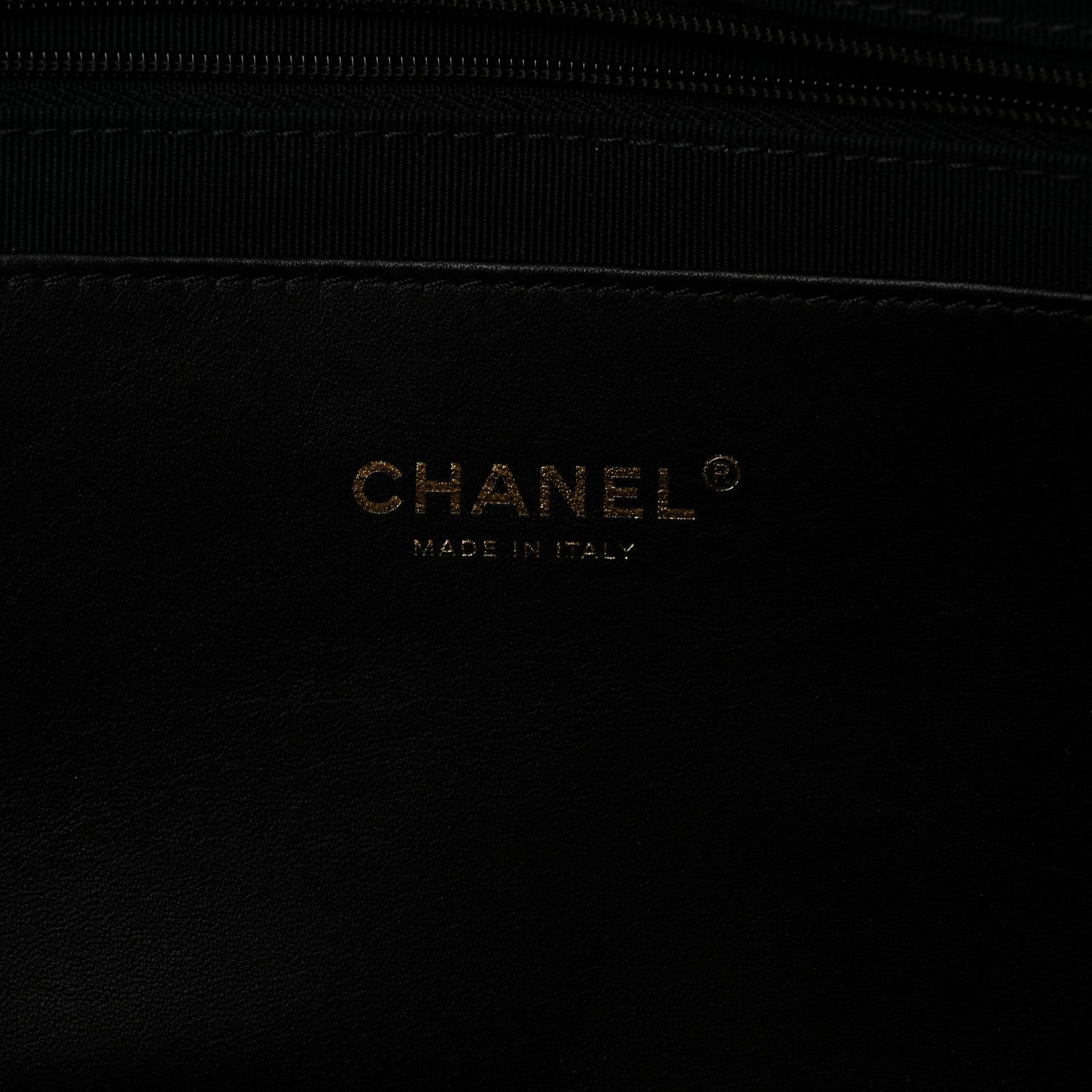 Denim Calfskin Quilted Small Deauville tote  Black
