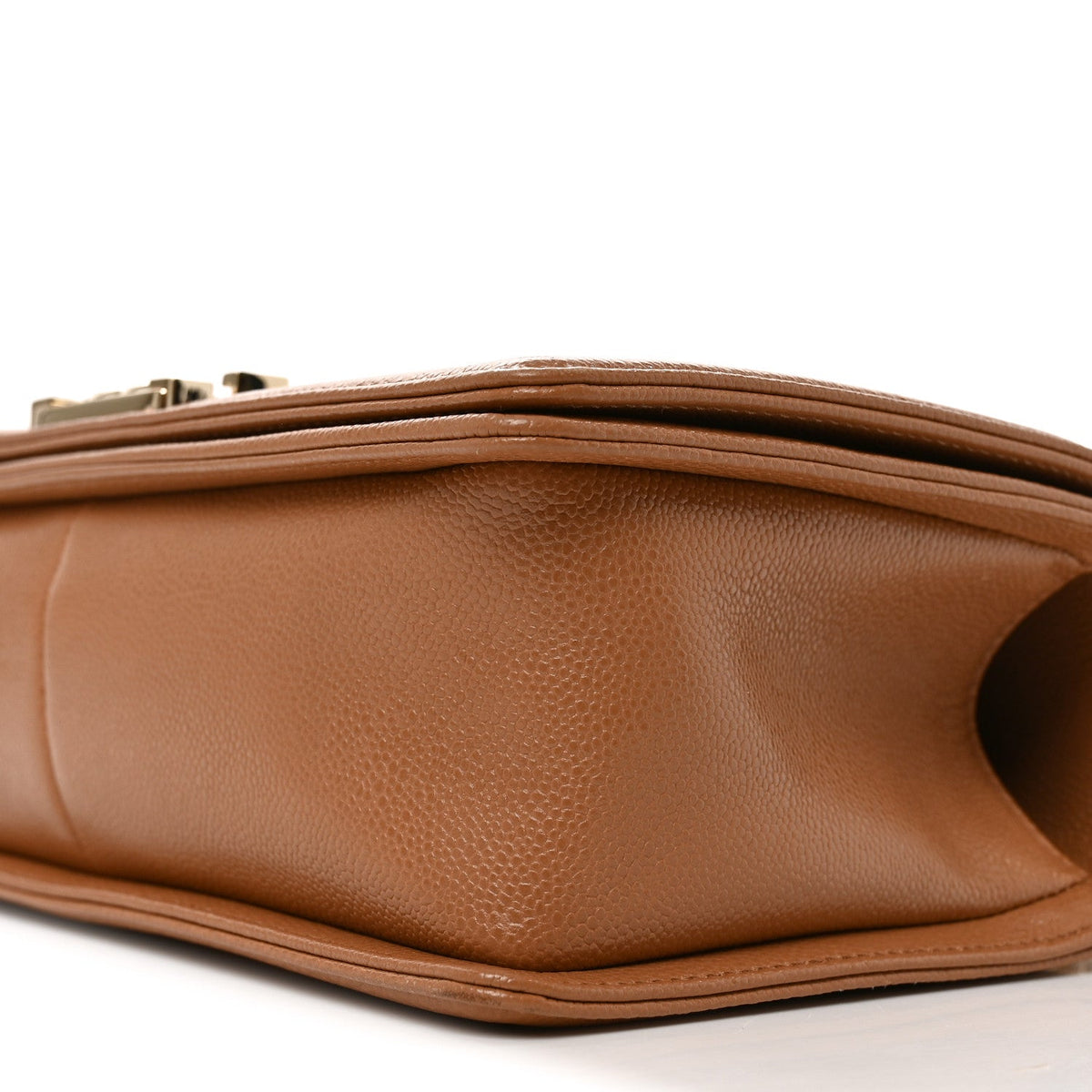 Caviar Quilted Medium Boy Flap Brown